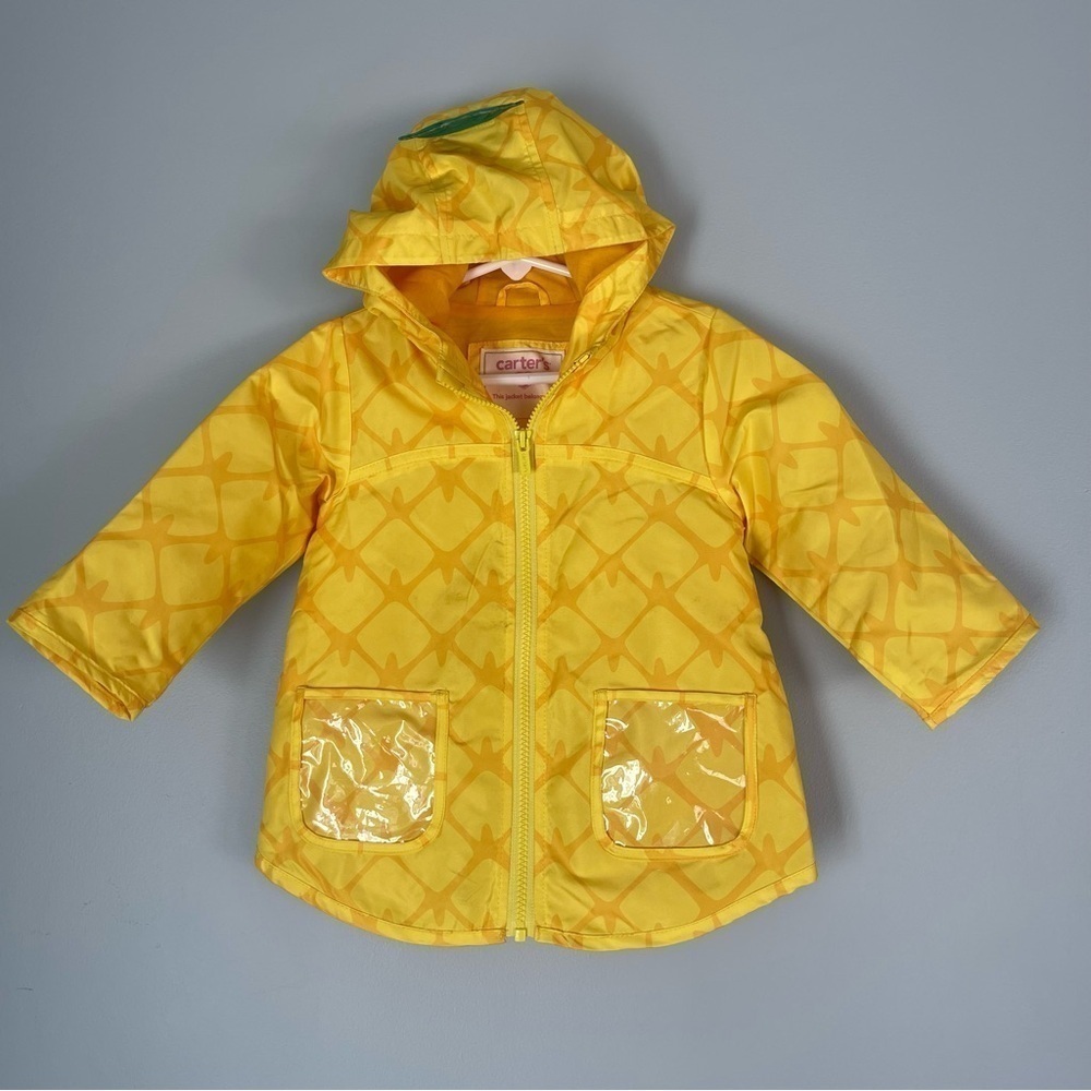 Carter’s Unisex Pineapple Rain Coat Jacket 24Months Outdoor Fall Waterproof